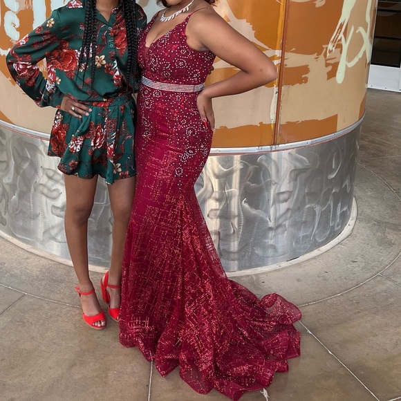 Custom Red Prom Dress - Picture 3 of 4